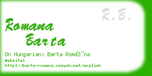 romana barta business card